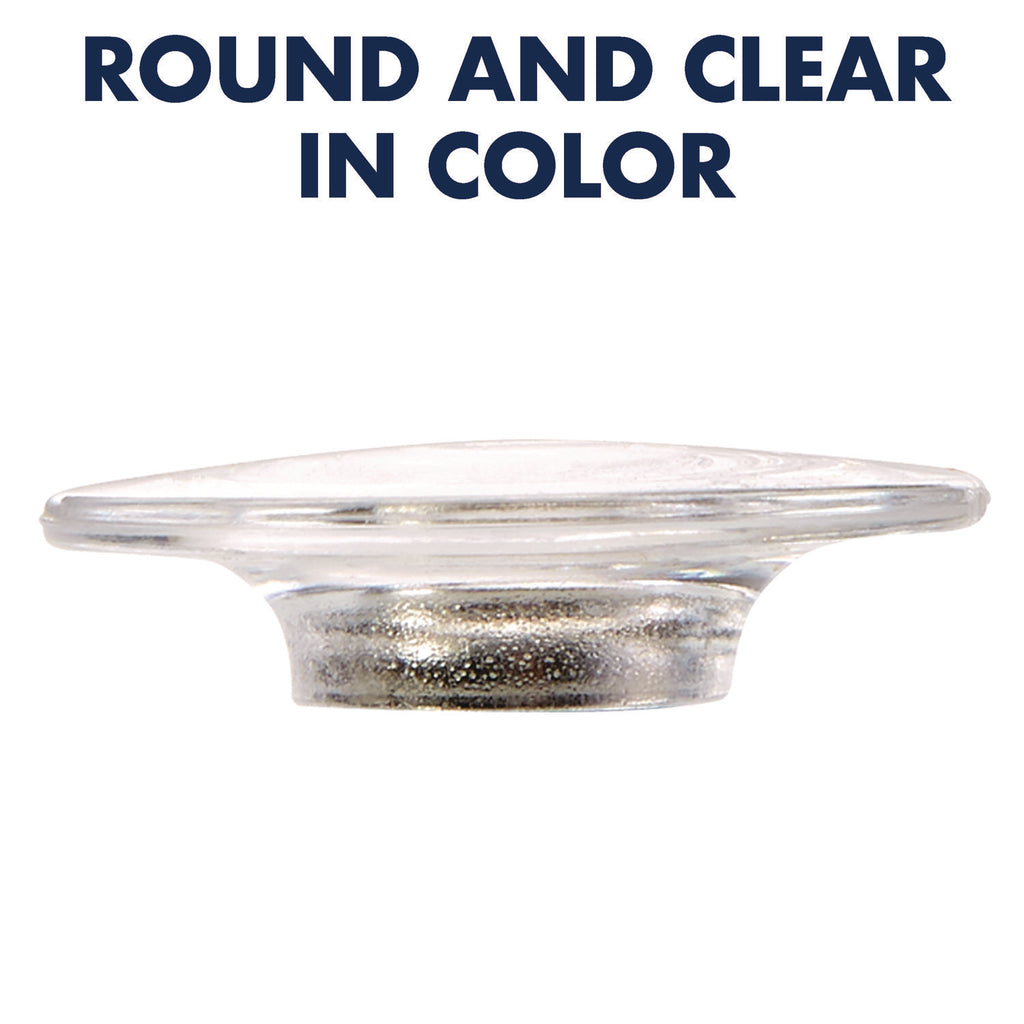 Glass Magnets, Large, Clear, 0.45" Diameter, 6/Pack