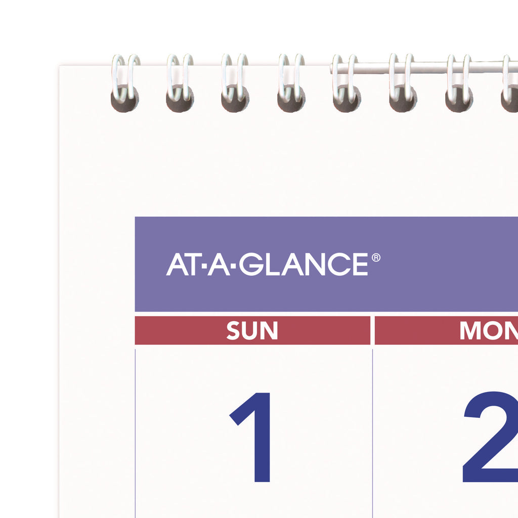Deluxe Three-Month Reference Wall Calendar, Vertical Orientation, 12 x 27, White Sheets, 14-Month (Dec to Jan): 2023 to 2025