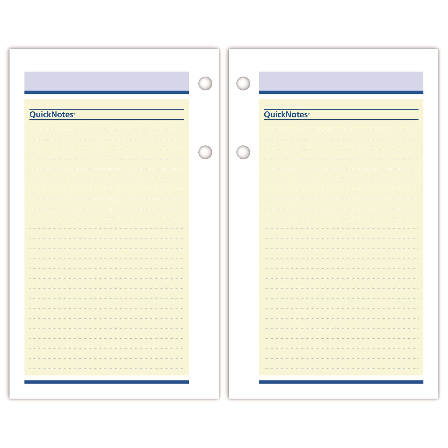 QuickNotes Desk Calendar Refill, 3.5 x 6, White/Yellow/Blue Sheets, 12-Month (Jan to Dec): 2024 - 5