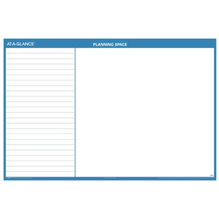 Horizontal Reversible/Erasable Wall Planner, 48 x 32, White/Blue Sheets, 12-Month (Jan to Dec): 2024
