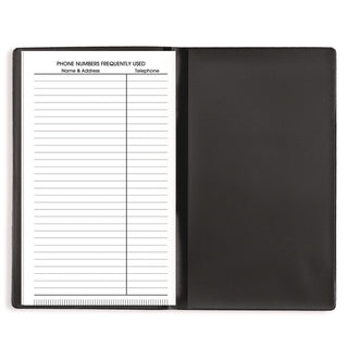 DayMinder 2024 Monthly Planner, Black, Pocket, 3 1/2" x 6" - Pocket Size - Julian Dates - Monthly - 14 Month - December 2023 - January 2025 - 1 Month Double Page Layout - 3 1/2" x 6" White Sheet - Stapled - Leather - Black - Simulated Leather, Paper,