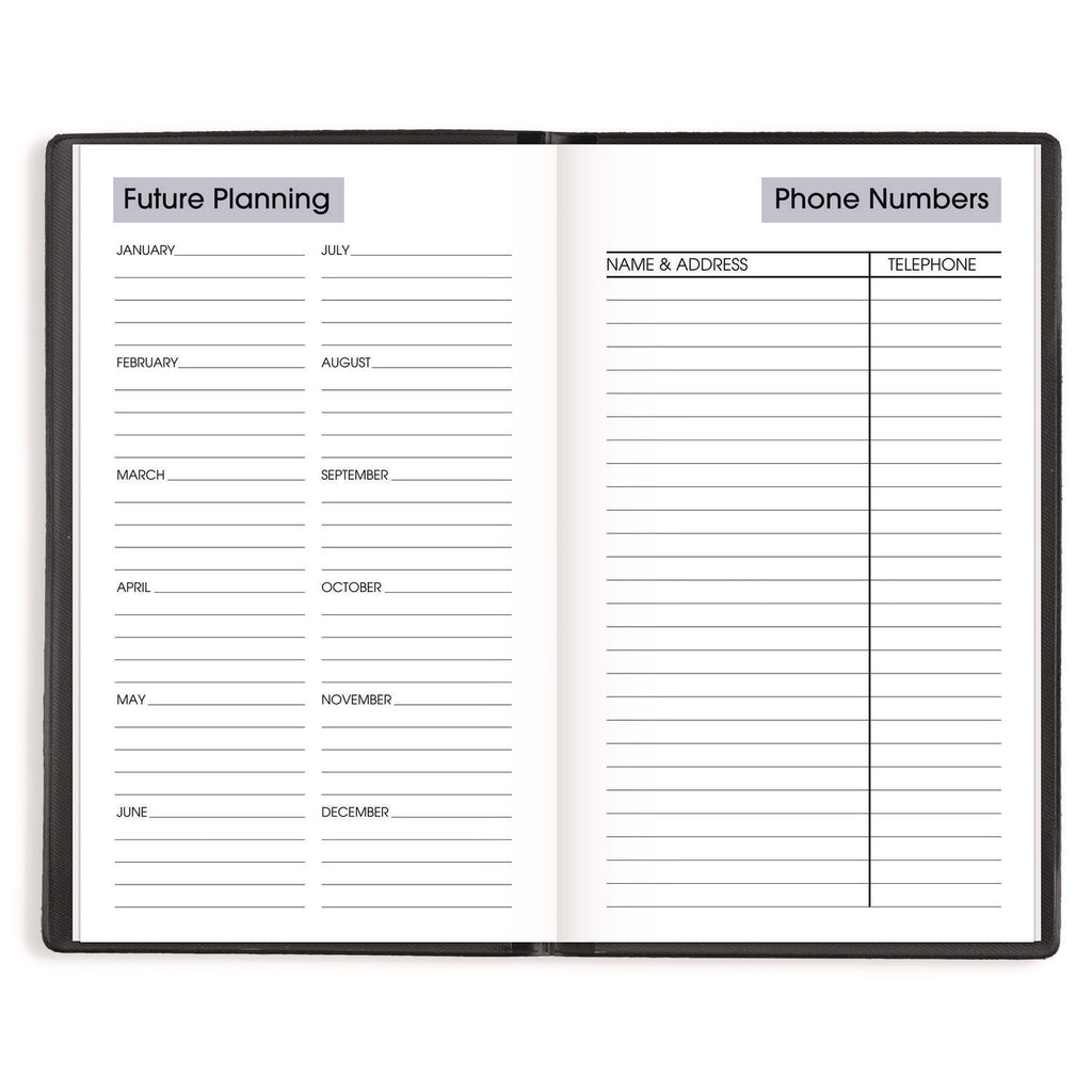 DayMinder Weekly Pocket Planner, 6 x 3.5, Black Cover, 12-Month (Jan to Dec): 2024