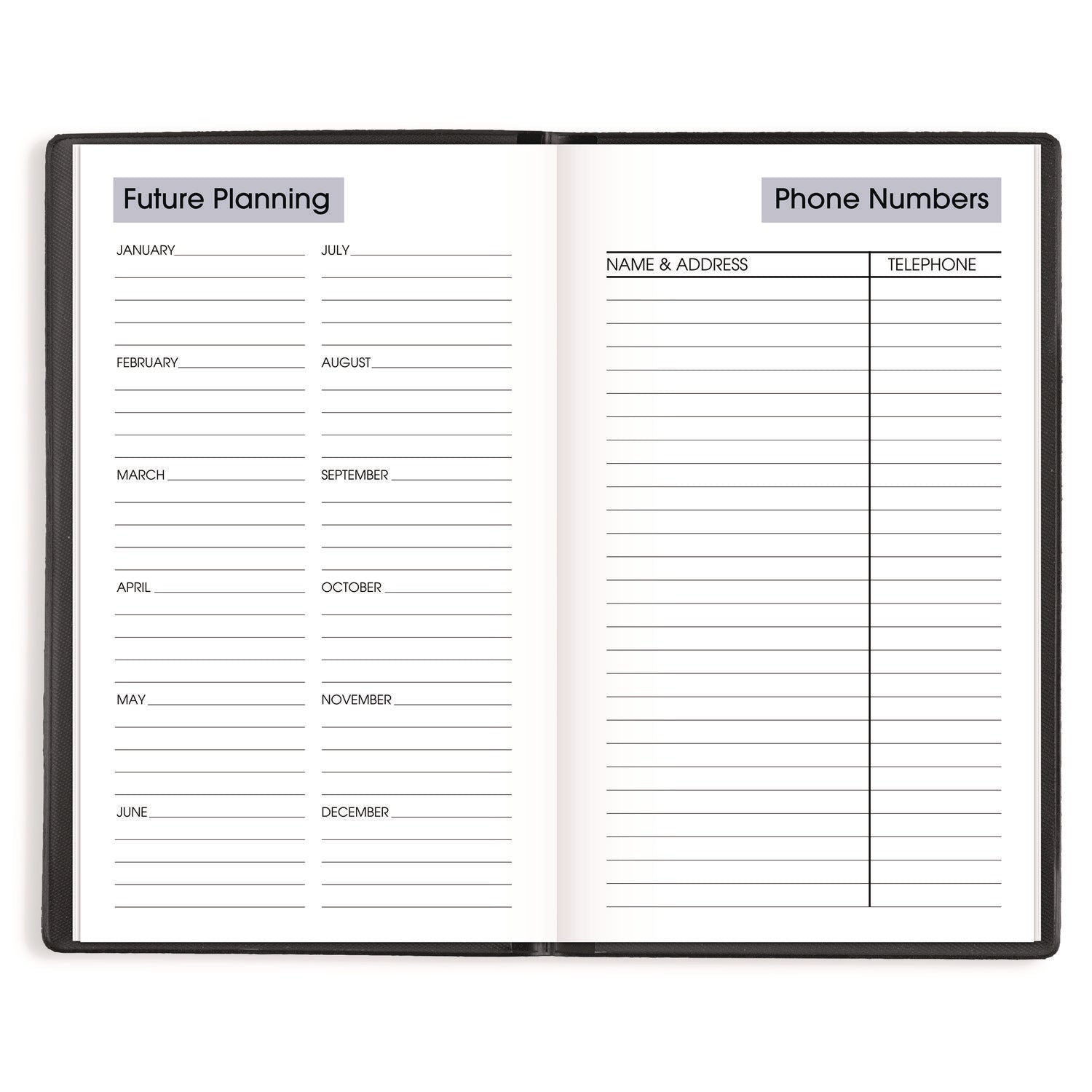 DayMinder Weekly Pocket Planner, 6 x 3.5, Black Cover, 12-Month (Jan to Dec): 2024 - 4