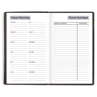 DayMinder Weekly Pocket Planner, 6 x 3.5, Black Cover, 12-Month (Jan to Dec): 2024