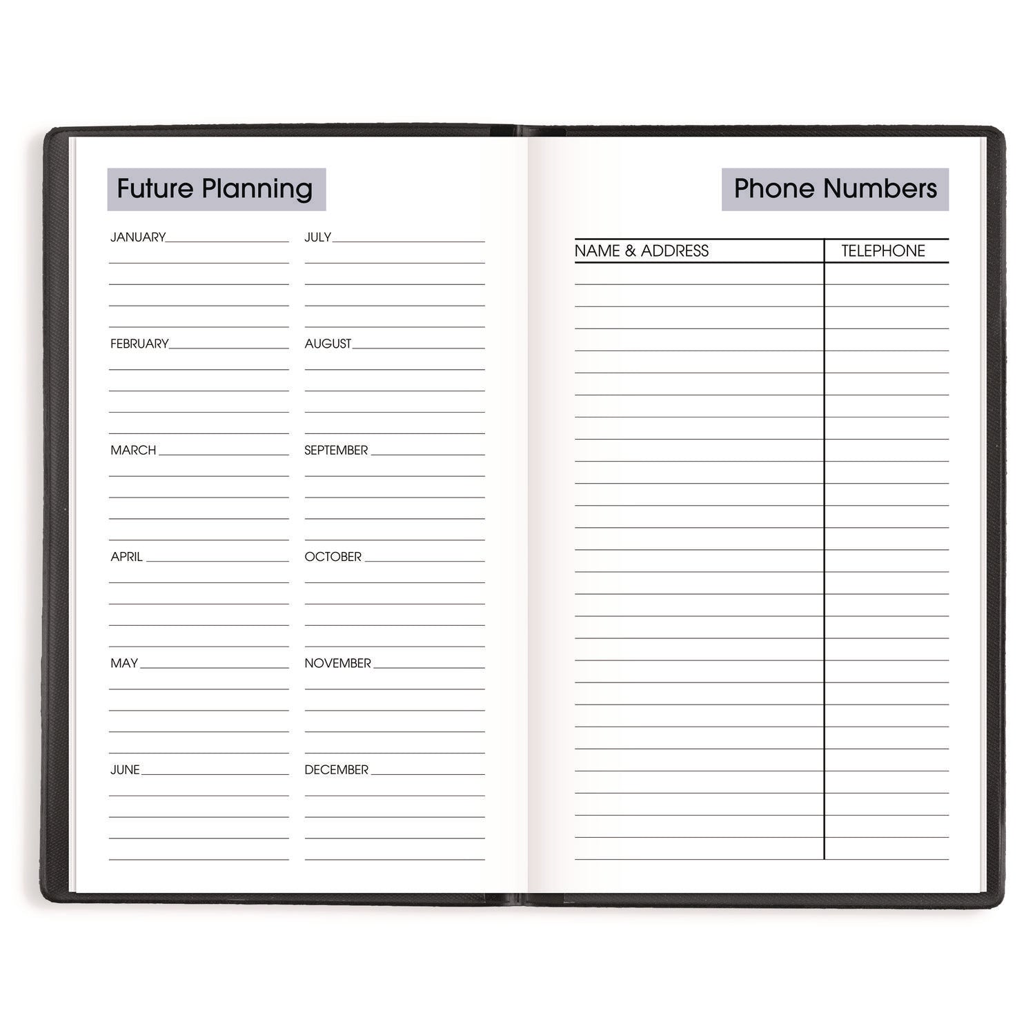 DayMinder Weekly Pocket Planner, 6 x 3.5, Black Cover, 12-Month (Jan to Dec): 2024