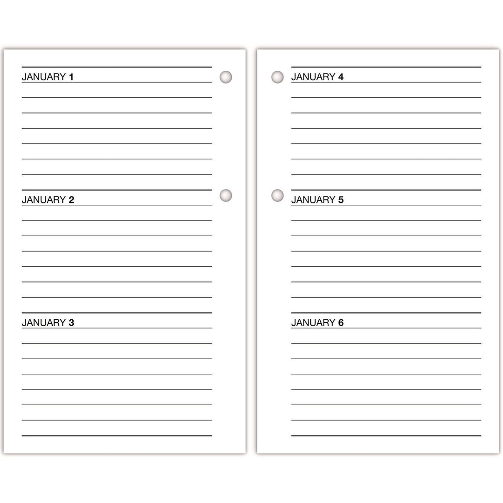 Desk Calendar Recycled Refill, 3.5 x 6, White Sheets, 12-Month (Jan to Dec): 2024