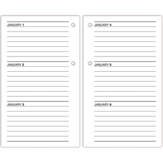 Desk Calendar Recycled Refill, 3.5 x 6, White Sheets, 12-Month (Jan to Dec): 2024