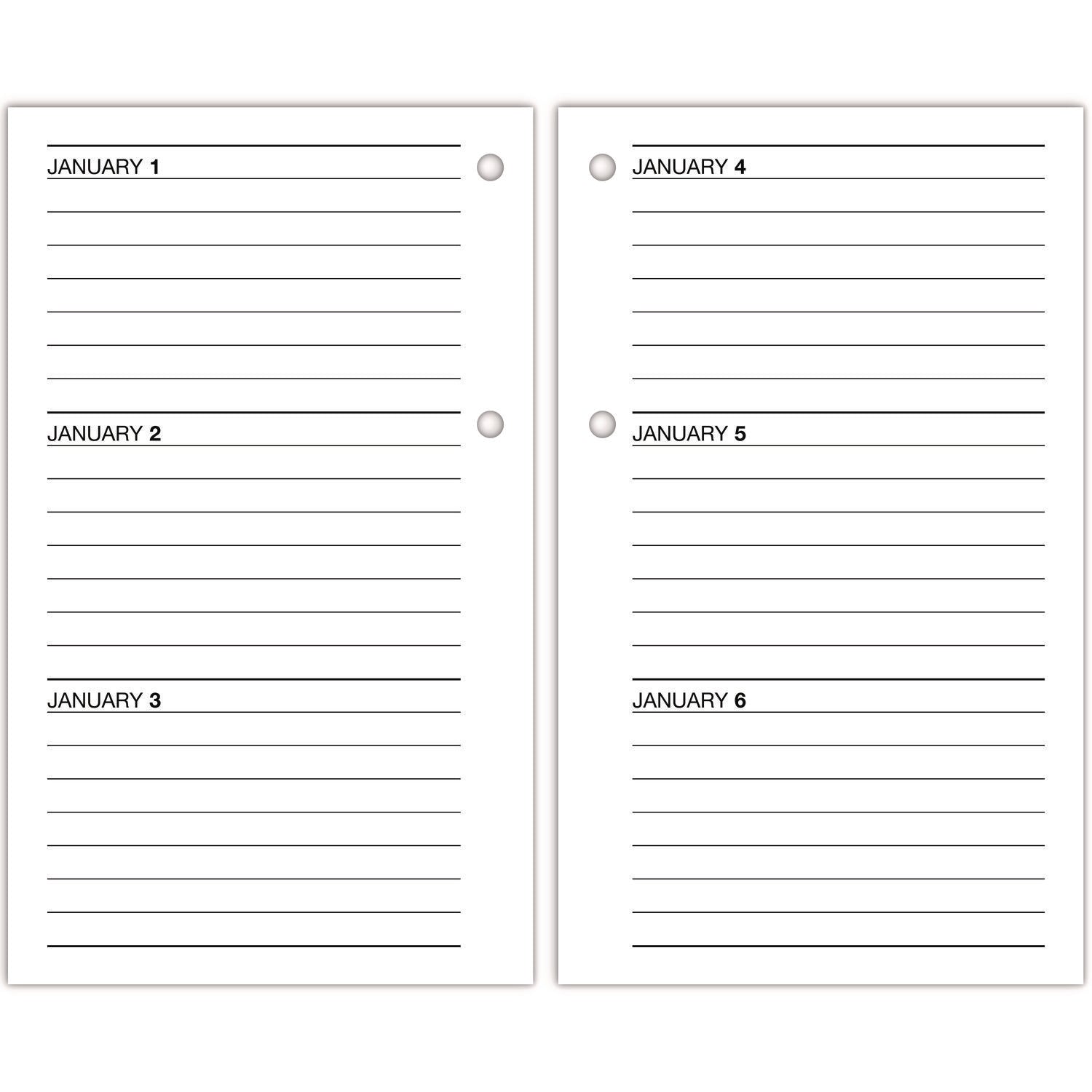 Desk Calendar Recycled Refill, 3.5 x 6, White Sheets, 12-Month (Jan to Dec): 2024