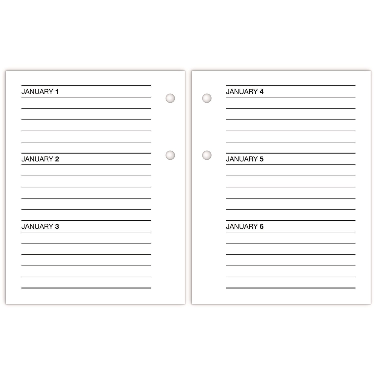 Compact Desk Calendar Refill, 3 x 3.75, White Sheets, 12-Month (Jan to Dec): 2024 - 4