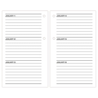 Desk Calendar Refill, 3.5 x 6, White Sheets, 12-Month (Jan to Dec): 2024