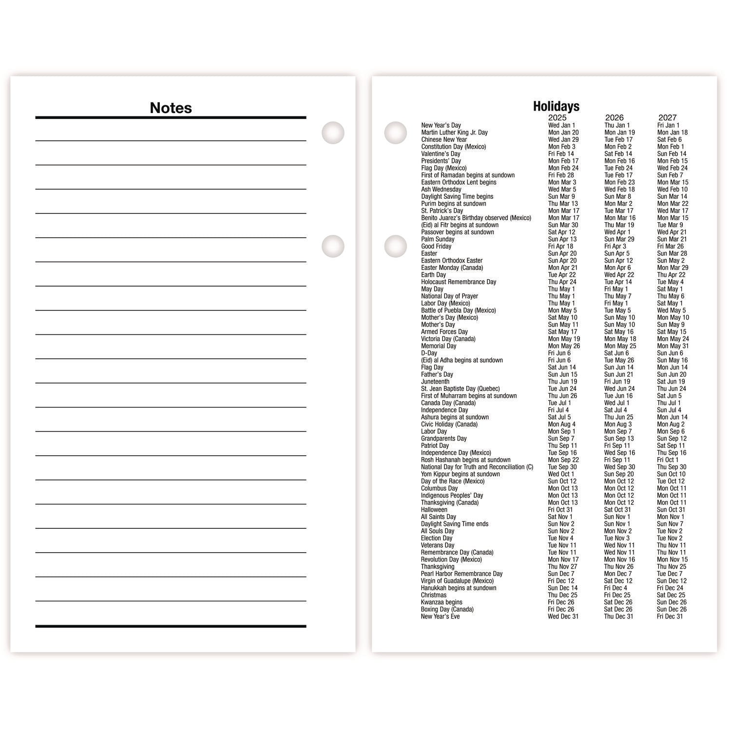 At-A-Glance Financial Desk Calendar Refill - Standard Size - Julian Dates - Daily - 12 Month - January 2024 - December 2024 - 1 Day Double Page Layout - 3 1/2" x 6" White Sheet - Desktop - White - Flexible, Reference Calendar - 1 Each