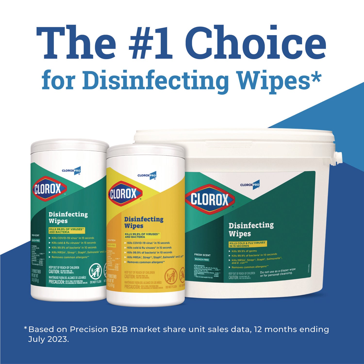 Disinfecting Wipes, 1-Ply, 7 x 8, Fresh Scent, White, 700/Bag Refill, 2 Bags/Carton - 6
