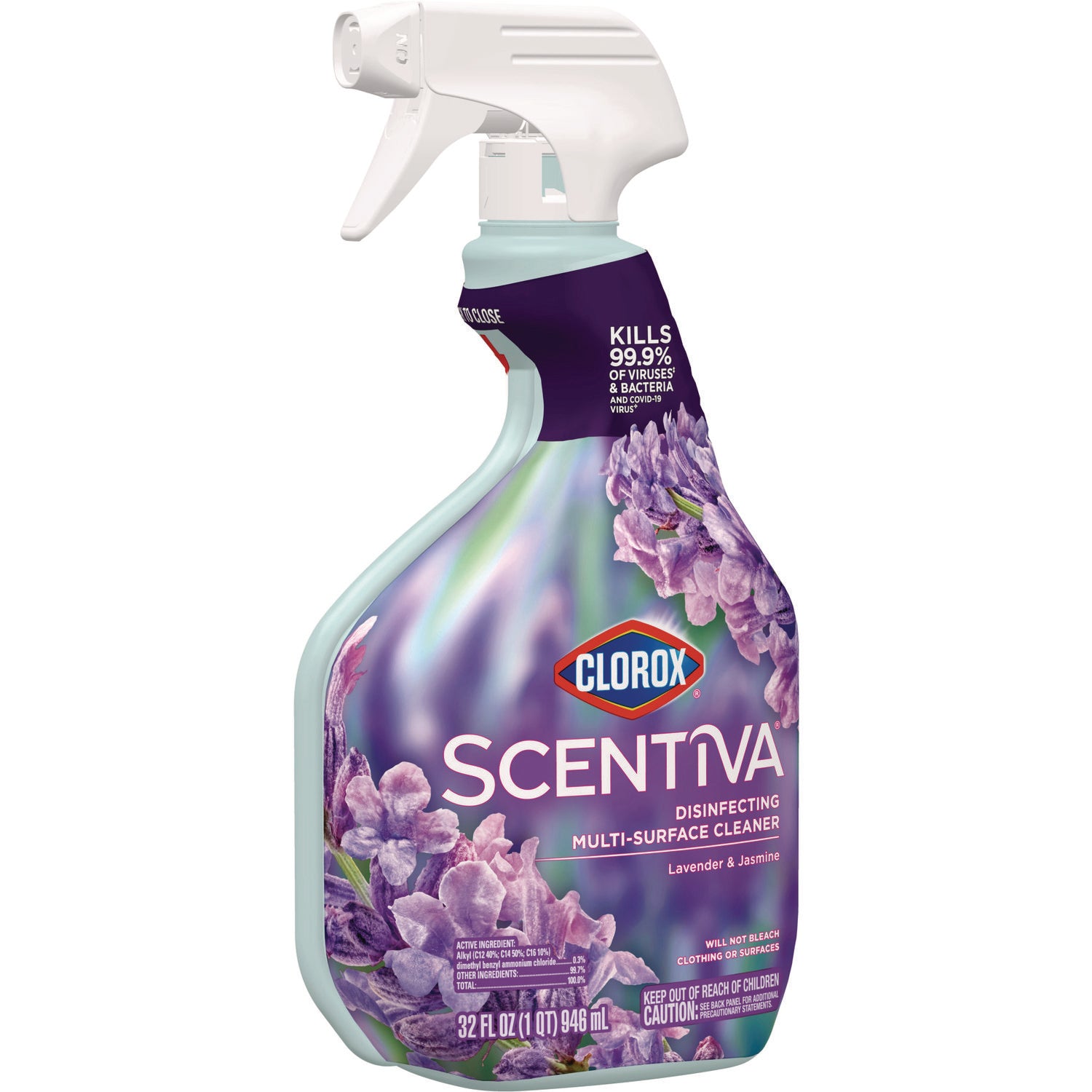 Scentiva Multi Surface Cleaner, Tuscan Lavender and Jasmine, 32 oz, 9/Carton - 2
