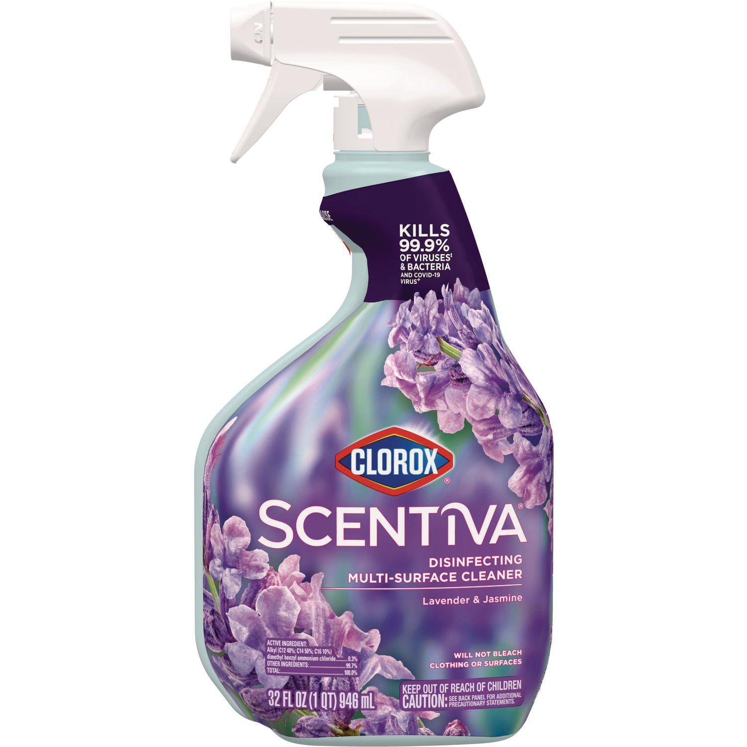 Scentiva Multi Surface Cleaner, Tuscan Lavender and Jasmine, 32 oz, Spray Bottle - 1