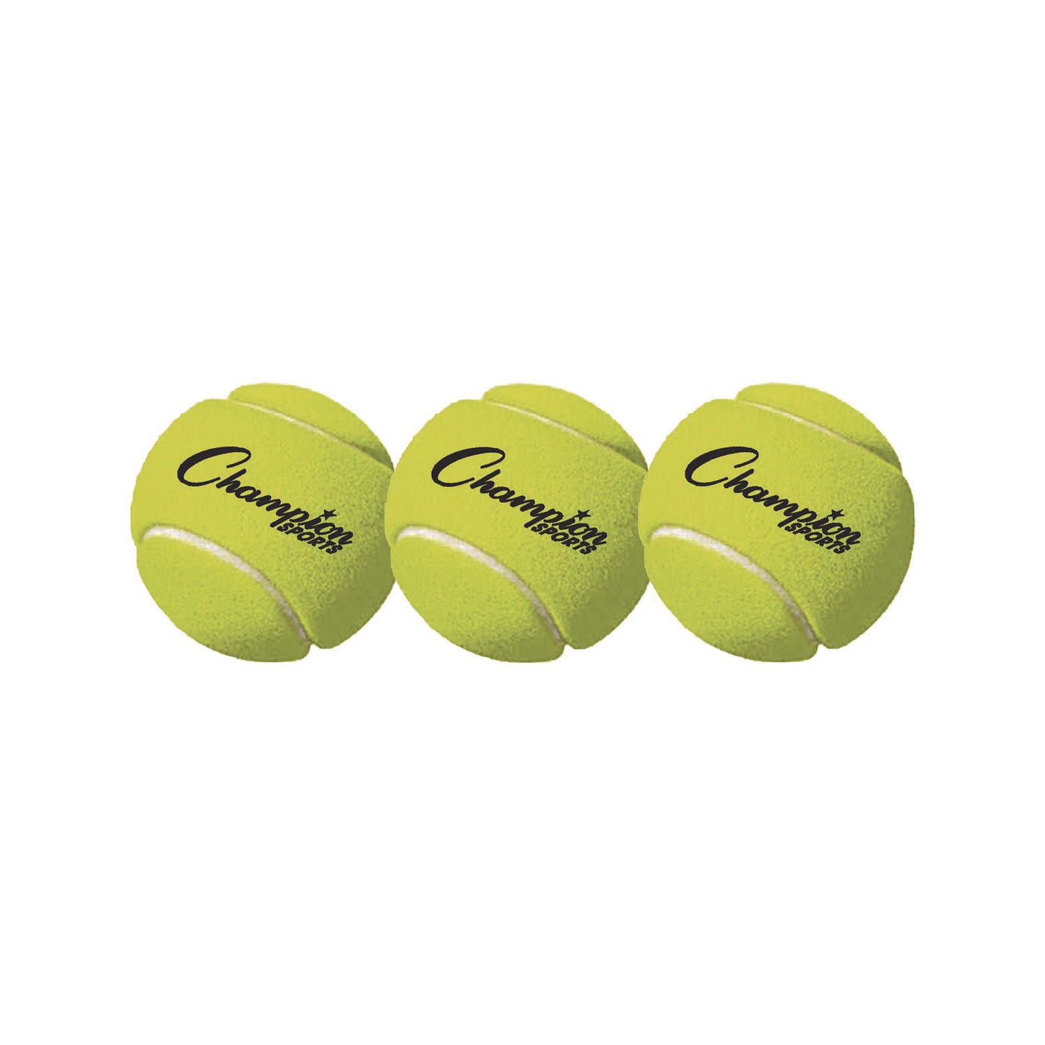 Tennis Balls, 2.5" Diameter, Yellow, 3/Pack - 1