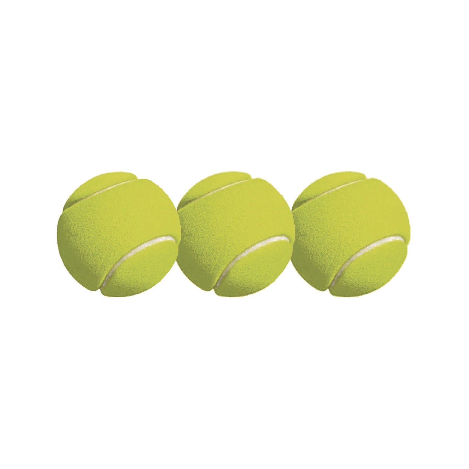 Tennis Balls, 2.5" Diameter, Yellow, 3/Pack - 6