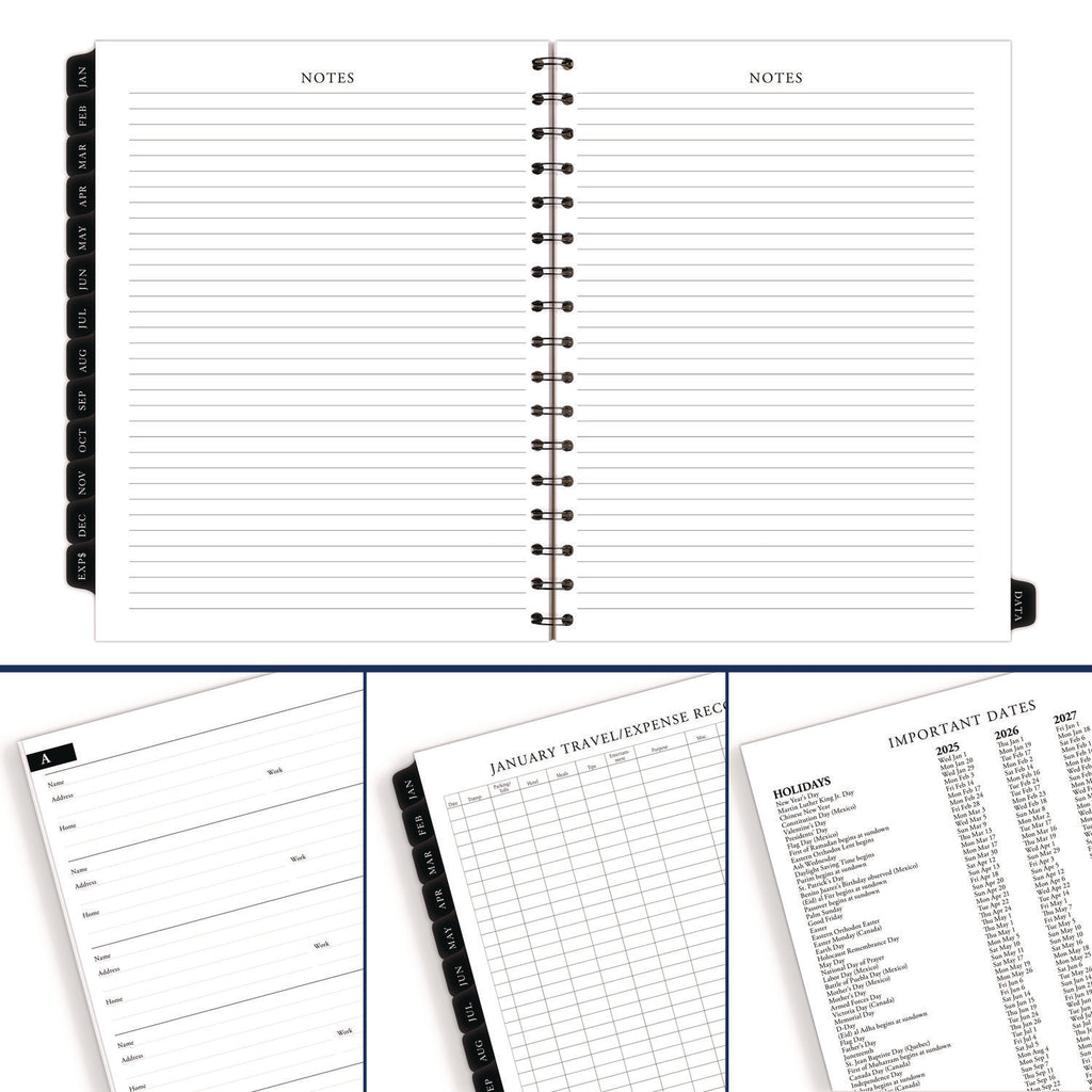 Executive Weekly/Monthly Planner Refill with Hourly Appointments, 8.75 x 6.88, White Sheets, 12-Month (Jan to Dec): 2024