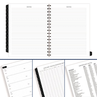 Executive Weekly/Monthly Planner Refill with Hourly Appointments, 8.75 x 6.88, White Sheets, 12-Month (Jan to Dec): 2024