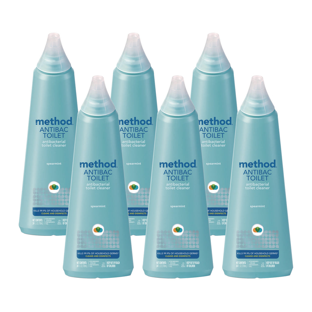 Antibacterial Toilet Cleaner, Spearmint, 24 oz Bottle, 6/Carton - 1