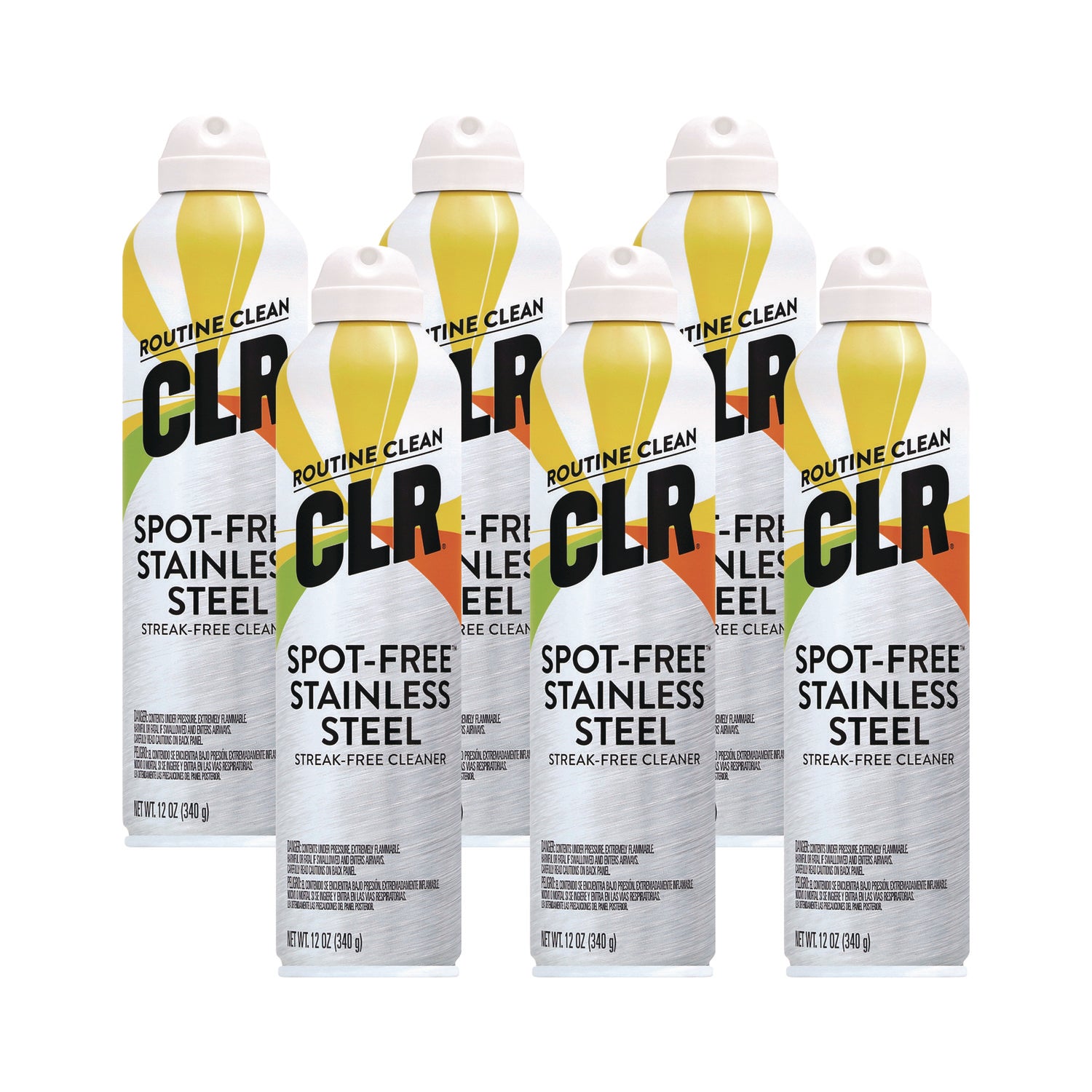 Spot-Free Stainless Steel Cleaner, Citrus, 12 oz Can, 6/Carton - 1