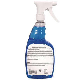 Zep Commercial Zepvue Glass Cleaner - Ready-To-Use - 32 fl oz (1 quart) - 12 / Box - Non-smearing - Light Blue - 2