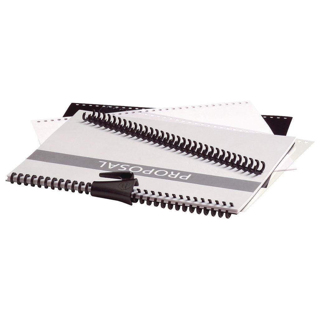 Instant Report Kit, 5/16" Capacity, Clear/Black Cover, Black Spine