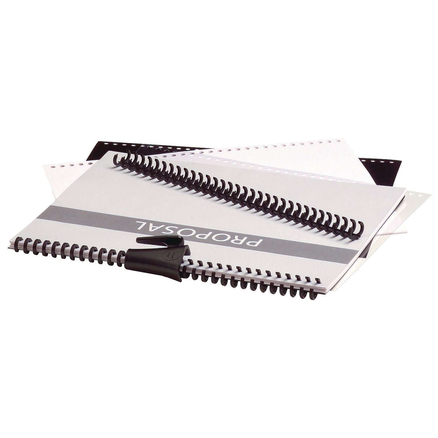 Instant Report Kit, 5/16" Capacity, Clear/Black Cover, Black Spine