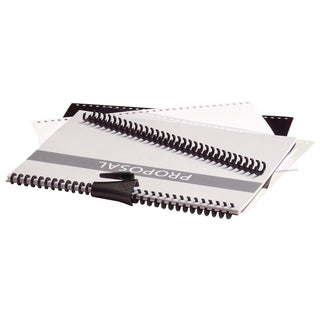 Instant Report Kit, 5/16" Capacity, Clear/Black Cover, Black Spine