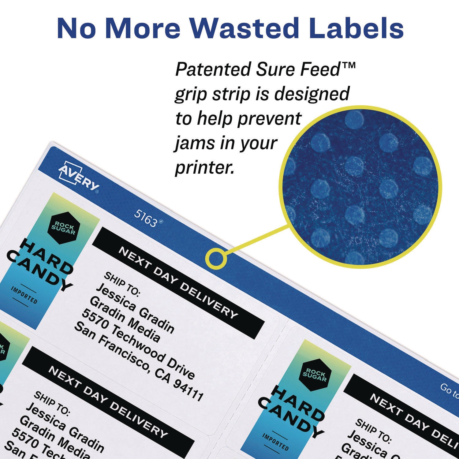 White Shipping Labels-Bulk Packs, Inkjet/Laser Printers, 2 x 4, White, 10/Sheet, 250 Sheets/Box - 2