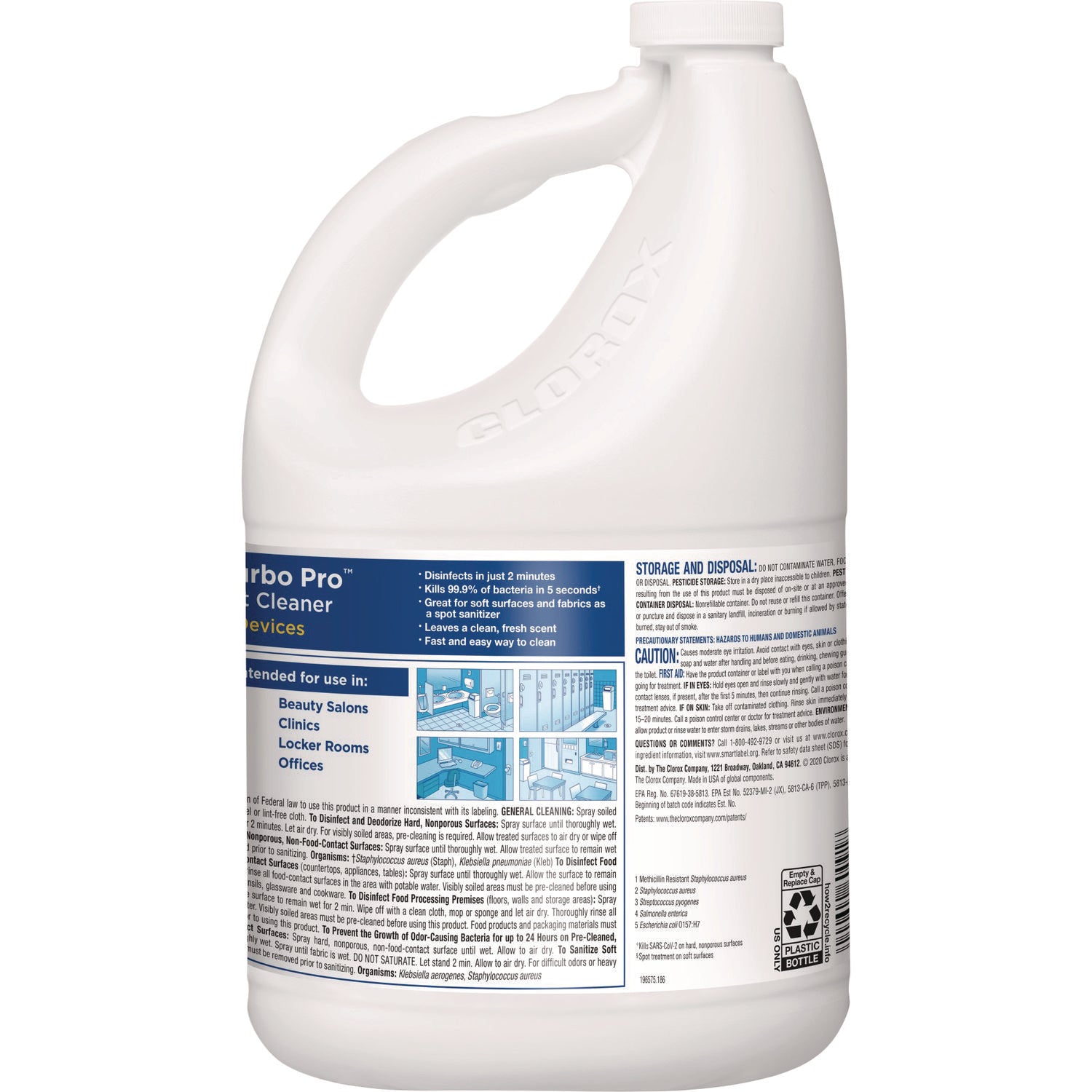 Turbo Pro Disinfectant Cleaner for Sprayer Devices, 121 oz Bottle, 3/Carton - 4