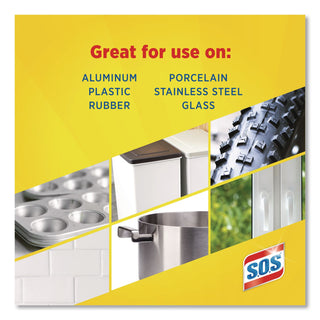 Steel Wool Soap Pad, Steel, 4/Box, 24 Boxes/Carton