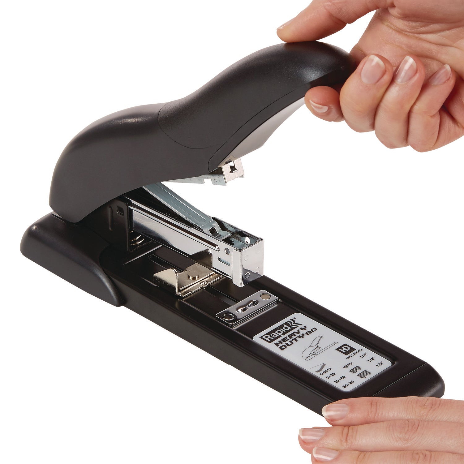 HD80 Personal Heavy Duty Stapler, 80-Sheet Capacity, Black - 4