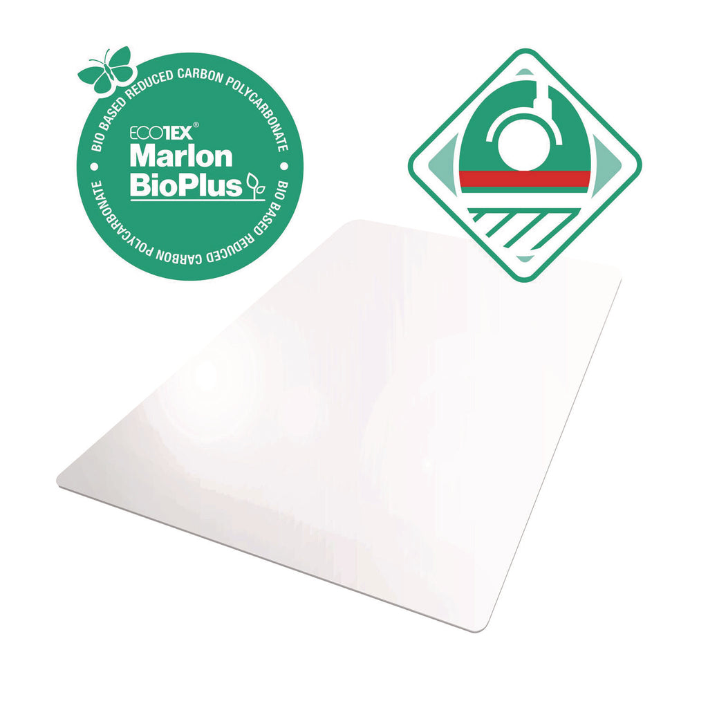 Ecotex Marlon BioPlus Rectangular Polycarbonate Chair Mat for Hard Floors, Rectangular, 29 x 47, Clear