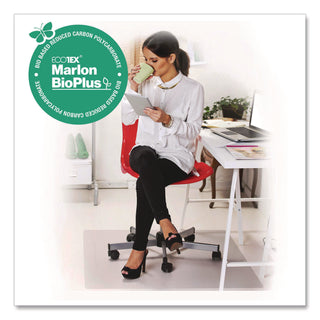 Ecotex Marlon BioPlus Rectangular Polycarbonate Chair Mat for Hard Floors, Rectangular, 46 x 60, Clear