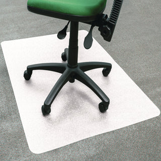 Ecotex Polypropylene Rectangular Chair Mat for Carpets, 29 x 46, Translucent - 1