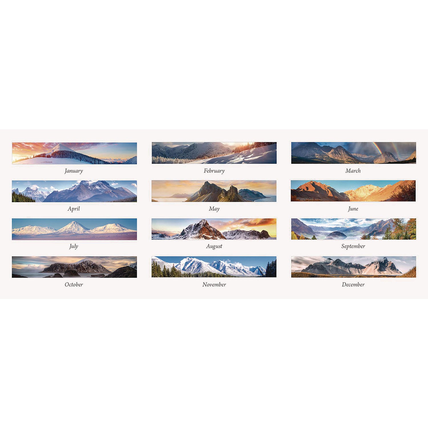 Earthscapes Recycled Monthly Desk Pad Calendar, Mountains of the World Photos, 22 x 17, Black Corners,12-Month(Jan-Dec): 2024 - 3