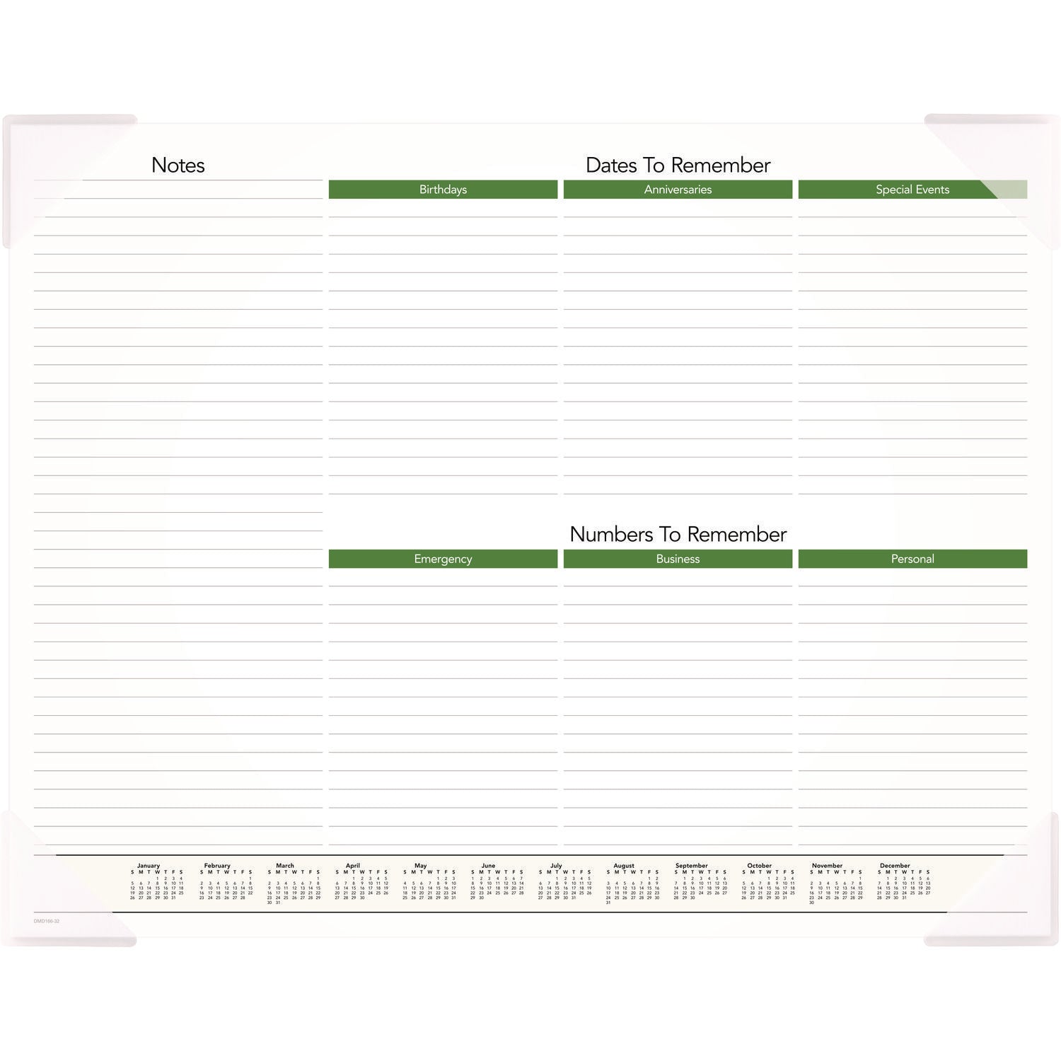 At-A-Glance Puppies Desk Pad - Standard Size - Monthly - 12 Month - January 2024 - December 2024 - 1 Month Single Page Layout - 21 3/4" x 17" White Sheet - Desktop, Desk Pad - White - Paper - Full-color Photos of Puppies, Bleed Resistant Paper, Unrul - 5