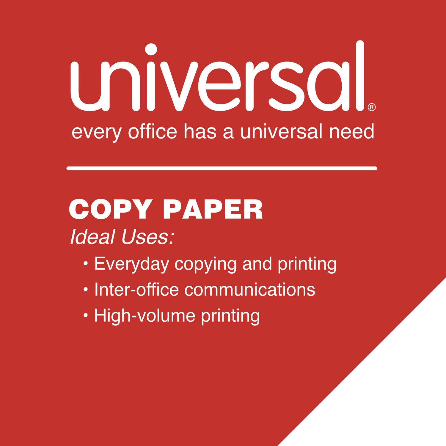 High-Bright Multipurpose Paper, 20 lb Bond Weight, 8.5 x 11, White, 500 Sheets/Ream, 10 Reams/Carton, 40 Cartons/Pallet