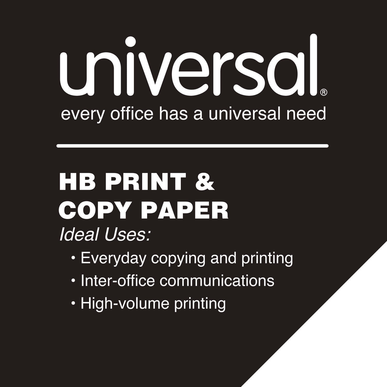 High-Bright Multipurpose Paper, 20 lb Bond Weight, 8.5 x 11, White, 500 Sheets/Ream, 10 Reams/Carton, 40 Cartons/Pallet - 5