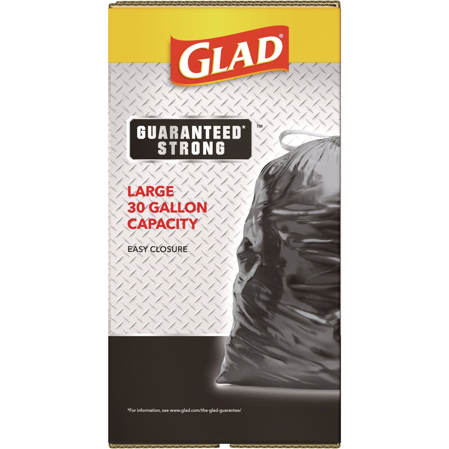 Drawstring Large Trash Bags, 30 gal, 1.05 mil, 30" x 33", Black, 90/Carton - 6