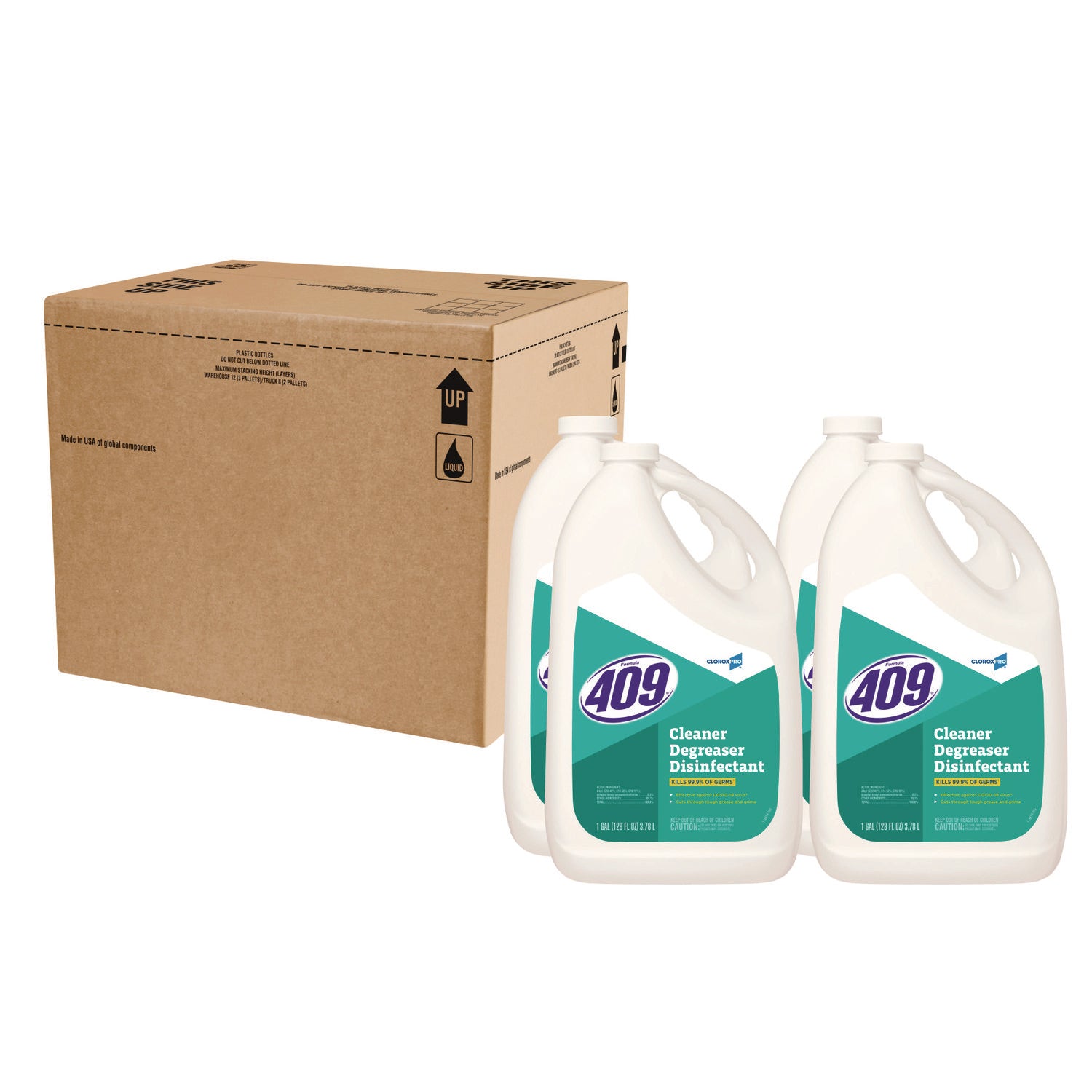 Cleaner Degreaser Disinfectant, Refill, 128 oz Refill, 4/Carton - 1