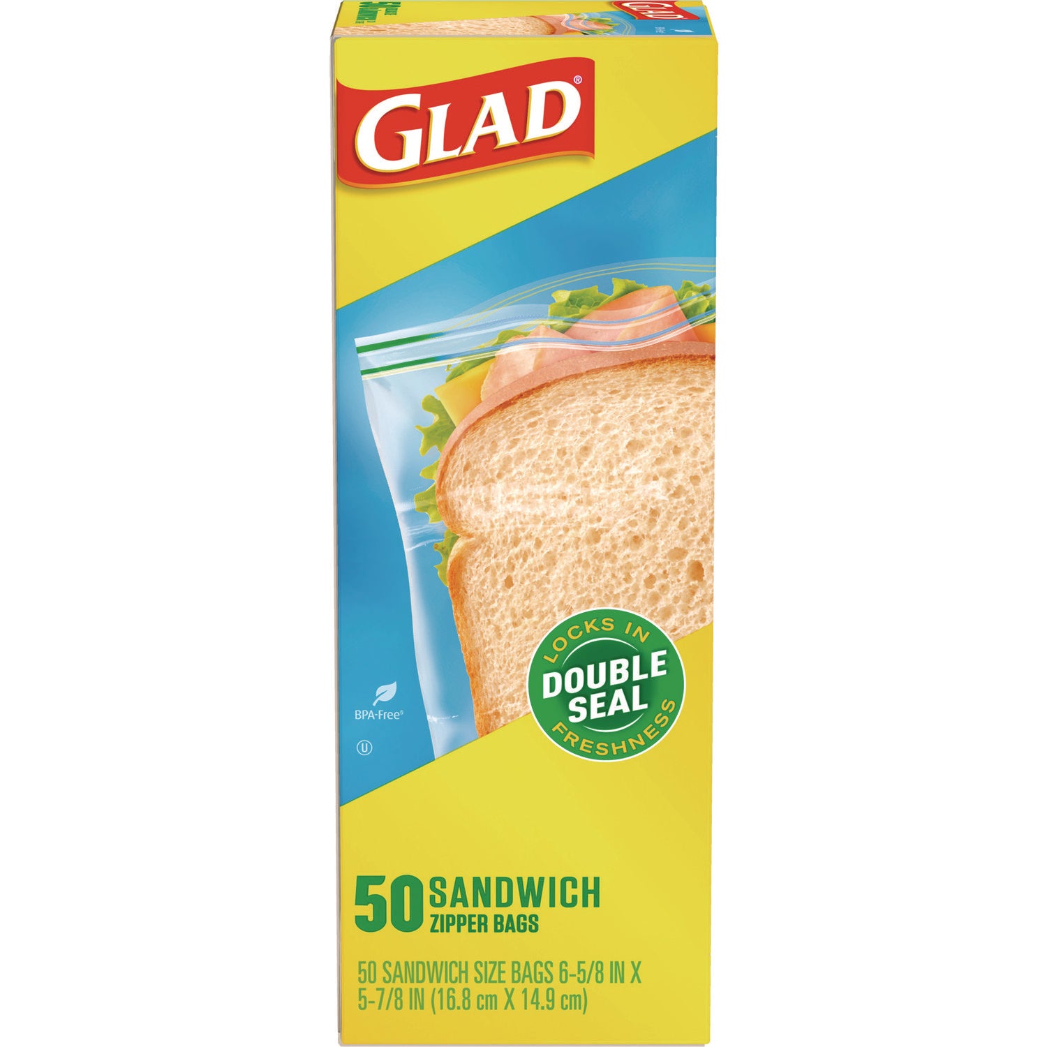 Sandwich Zipper Bags, 6.63" x 8", Clear, 600/Carton - 2