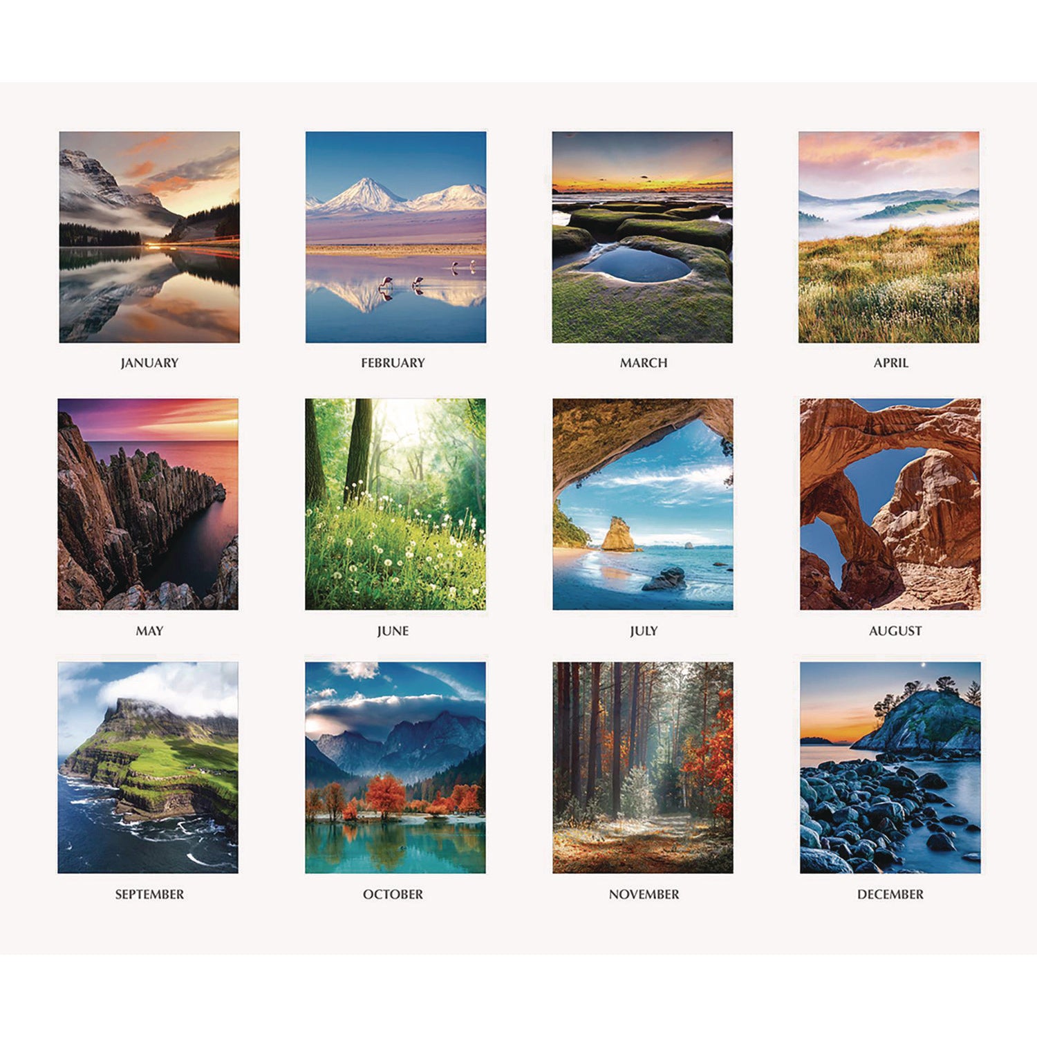 Earthscapes Scenic Desk Pad Calendar, Scenic Photos, 18.5 x 13, White Sheets, Black Binding/Corners,12-Month (Jan-Dec): 2024 - 3