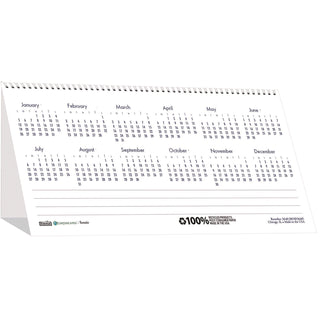 Earthscapes Recycled Desk Tent Monthly Calendar, Scenic Photography, 8.5 x 4.5, White Sheets, 12-Month (Jan to Dec): 2024