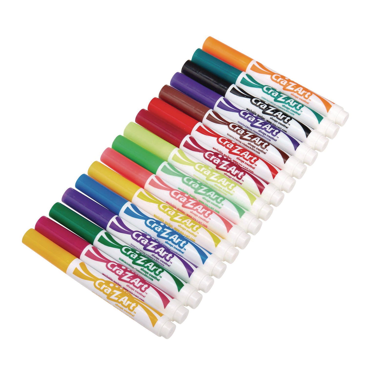 Super Washable Markers Classpack, Broad Bullet Tip, Assorted Colors, 256/Set