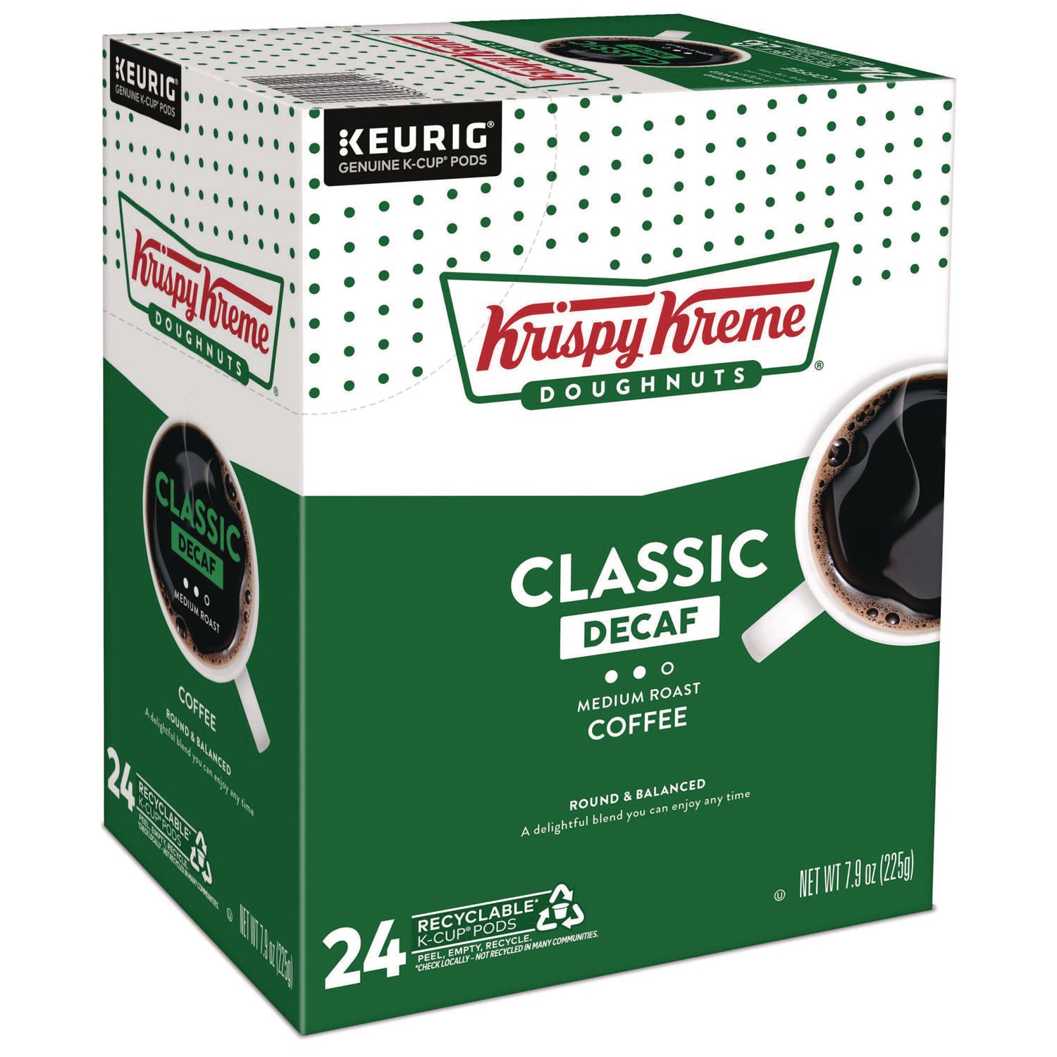 Classic Decaf Coffee K-Cups, Medium Roast, 24/Box - 1