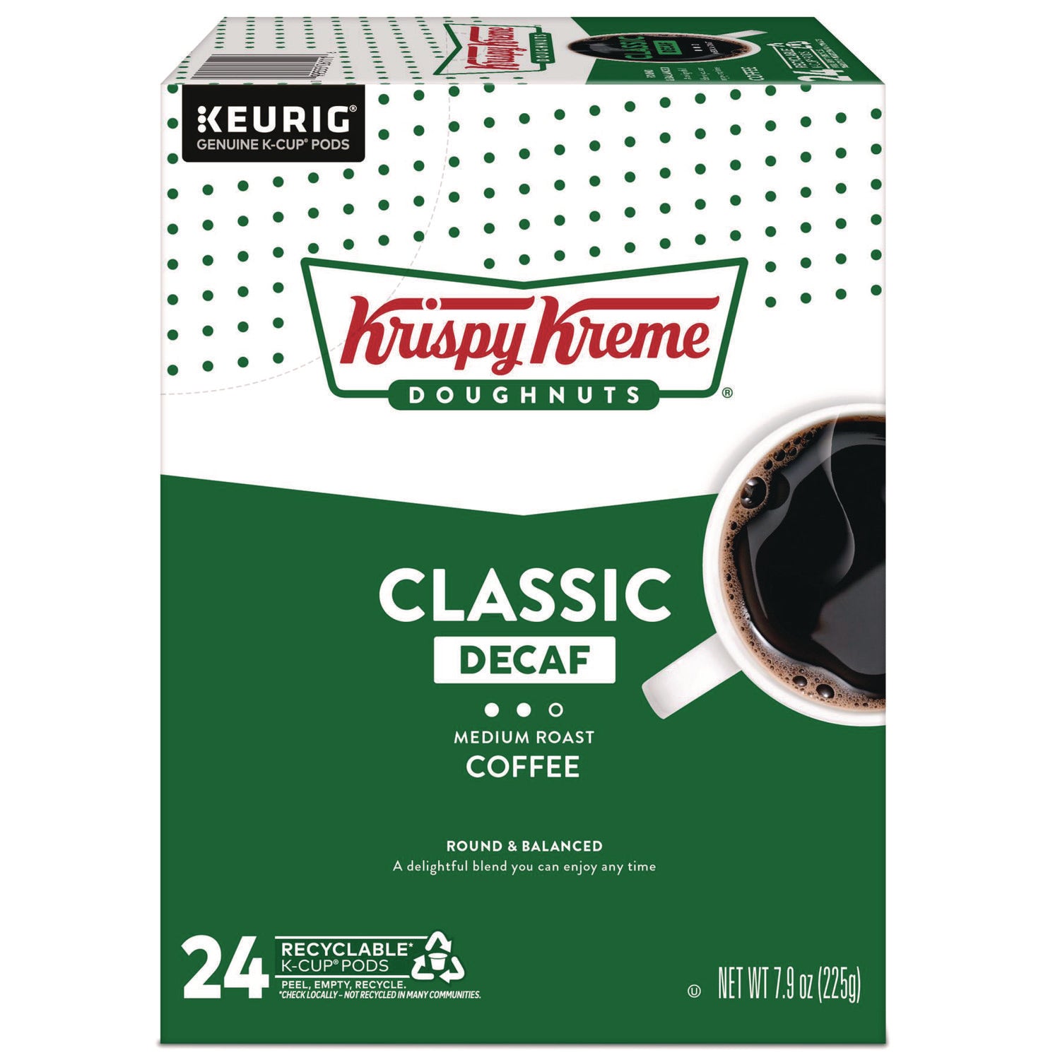 Classic Decaf Coffee K-Cups, Medium Roast, 24/Box - 2