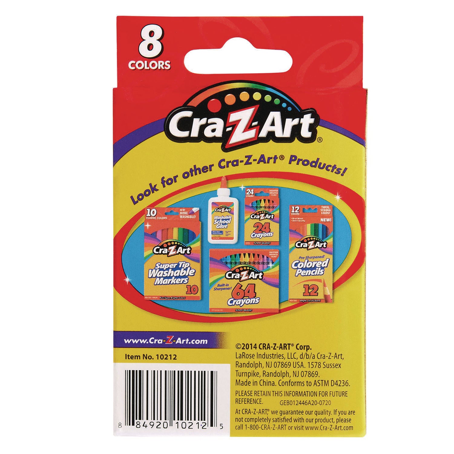 Crayons, 8 Assorted Colors, 8/Pack - 2