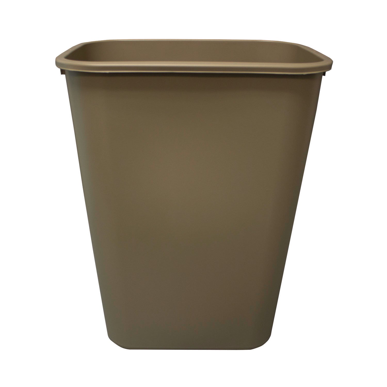 Soft-Sided Wastebasket, 41 qt, Polyethylene, Beige - 2