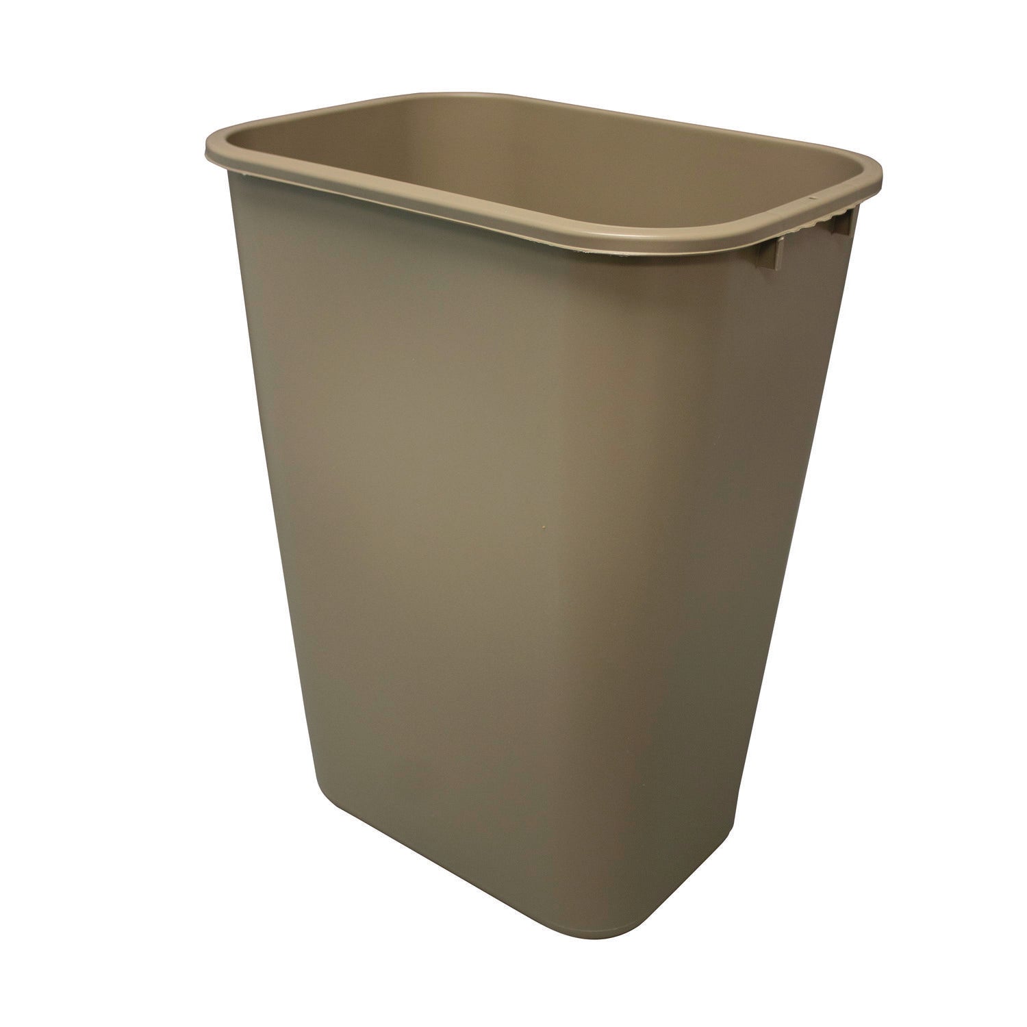 Soft-Sided Wastebasket, 41 qt, Polyethylene, Beige - 4